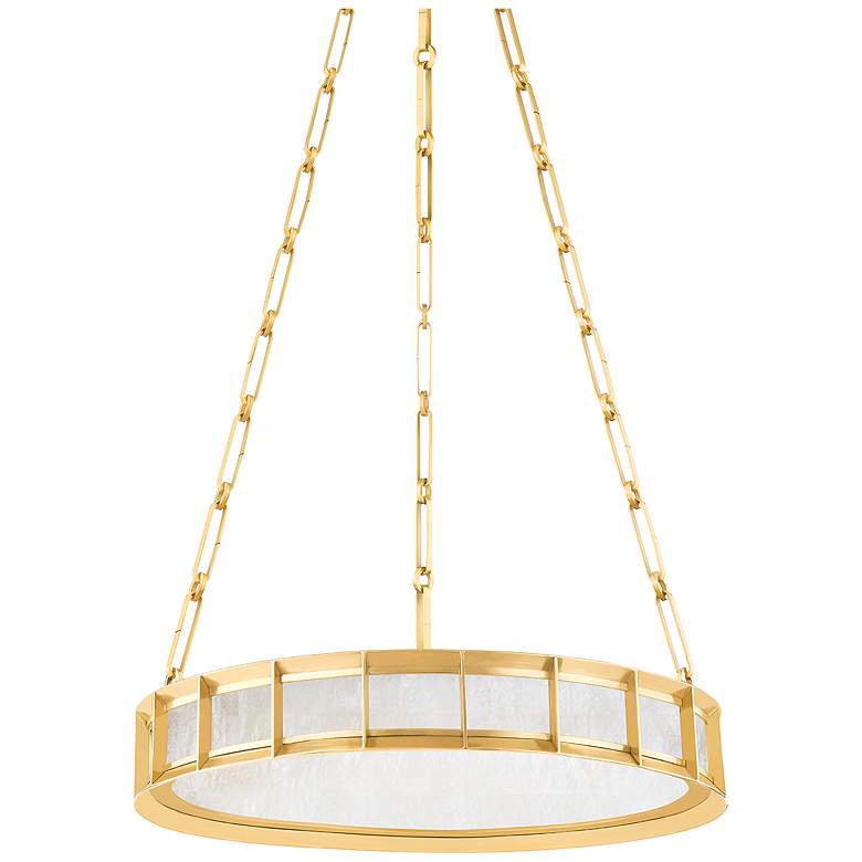 Image 1 Corbett Leda 19.75In. Vintage Brass 1 Lt. Chandelier