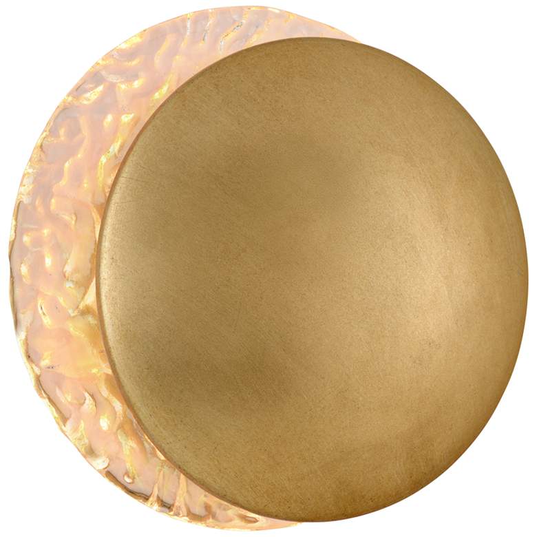 Image 1 Corbett Libra 11 1/2" High Silver Leaf LED Wall Sconce