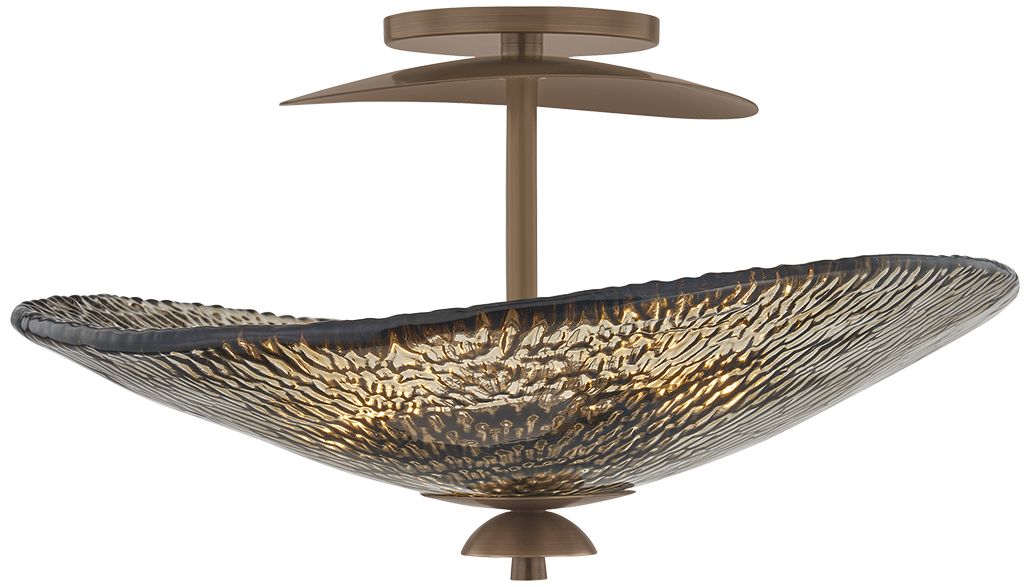 Image 2 Corbett Lighting Alba Semi Flush Old World Brass