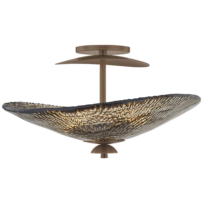 Image 2 Corbett Lighting Alba Semi Flush Old World Brass