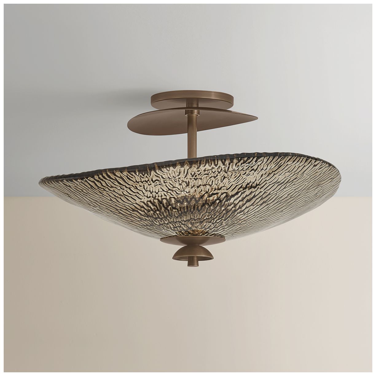 Image 5 Corbett Lighting Alba Semi Flush Old World Brass more views