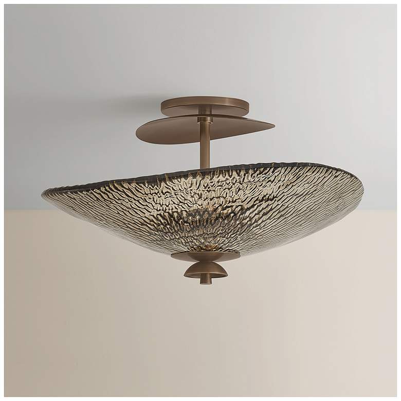 Image 5 Corbett Lighting Alba Semi Flush Old World Brass more views