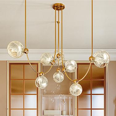 Corbett Lighting  Astraia 66.75" 9 Lt. Vintage Brass Chandelier