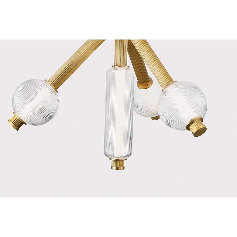 Image 2 Corbett Lighting Atom 36" 10 Lt. Vintage Brass Chandelier more views