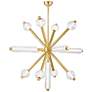 1_Corbett Lighting Atom 50" 13 Lt. Vintage Brass Chandelier
