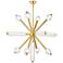 Corbett Lighting Atom 50" 13 Lt. Vintage Brass Chandelier