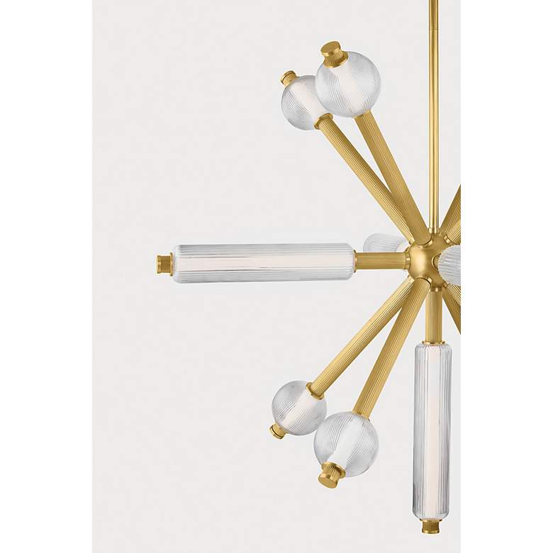 Image 2 Corbett Lighting Atom 50" 13 Lt. Vintage Brass Chandelier more views