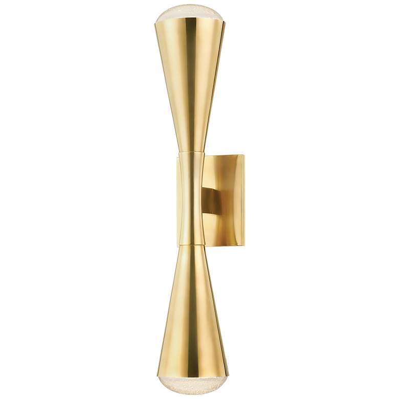 Image 1 Corbett Lighting Barcelona 4.25" 2 Lt. Vintage Brass Wall Sconce