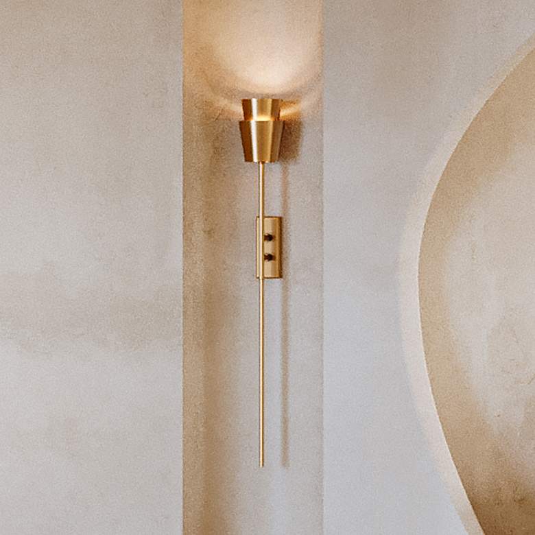 Image 1 Corbett Lighting Buenos Aires 5.25" 1 Lt. Vintage Brass Wall Sconce
