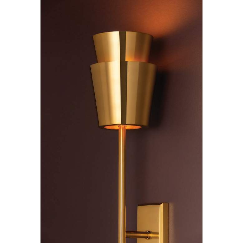 Image 3 Corbett Lighting Buenos Aires 5.25" 1 Lt. Vintage Brass Wall Sconce more views