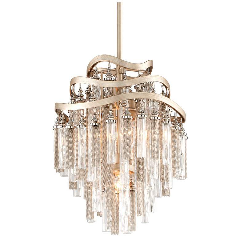 Image 1 Corbett Lighting Chimera 12.75In Tranquility Silver Leaf 3Lt Pendant