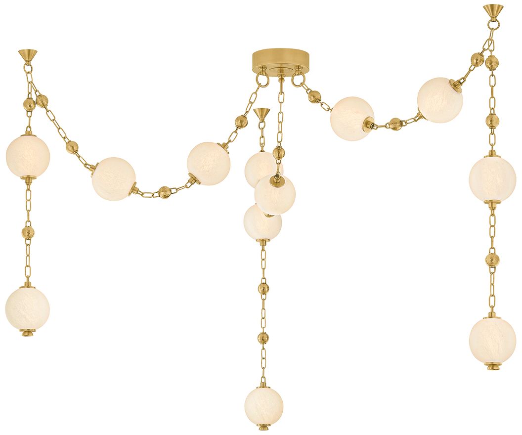 Corbett Lighting Corda Chandelier Vintage Brass