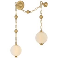Corbett Lighting Corda Wall Sconce Vintage Brass