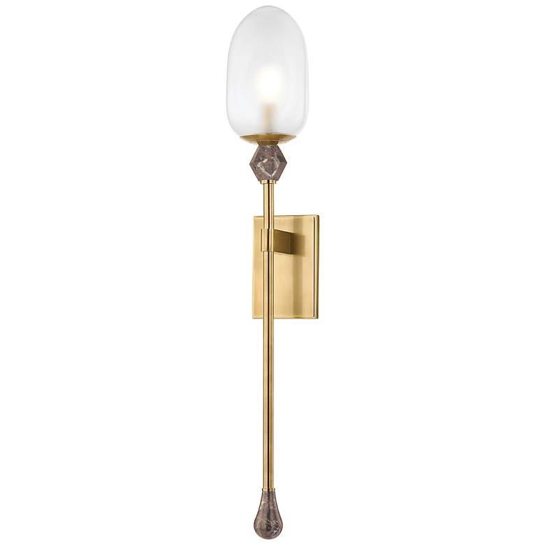 Image 1 Corbett Lighting  Daith 6" 1 Lt. Vintage Brass Wall Sconce
