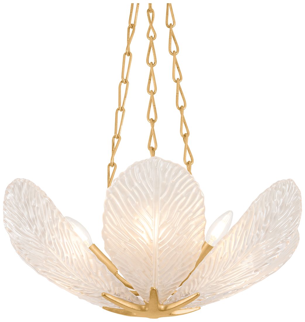 Corbett Lighting Galena Chandelier Vintage Gold Leaf