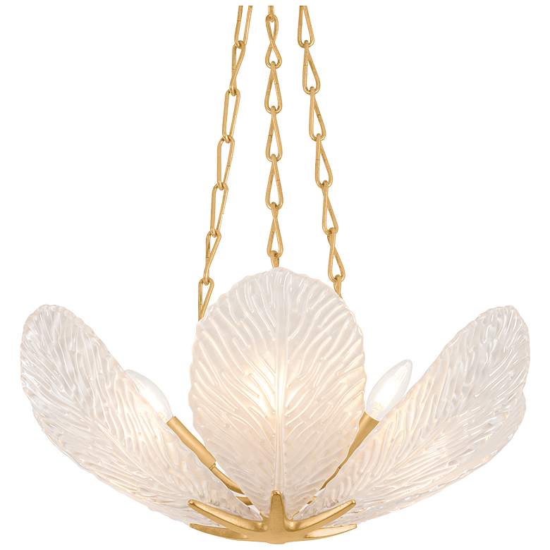 Image 2 Corbett Lighting Galena Chandelier Vintage Gold Leaf