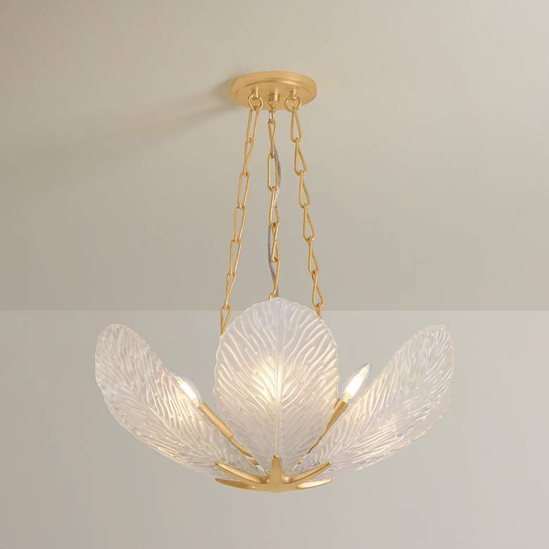 Image 1 Corbett Lighting Galena Chandelier Vintage Gold Leaf