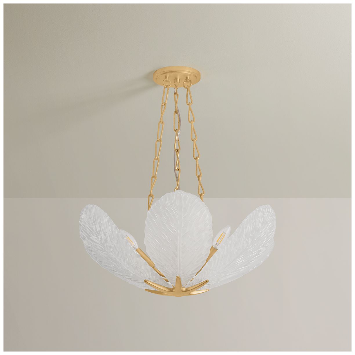 Image 3 Corbett Lighting Galena Chandelier Vintage Gold Leaf more views