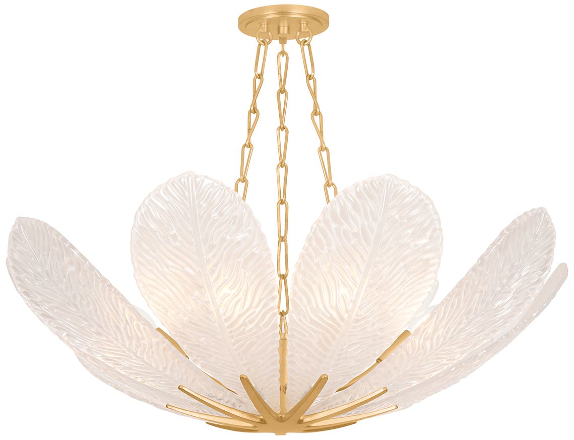 Image 2 Corbett Lighting Galena Chandelier Vintage Gold Leaf