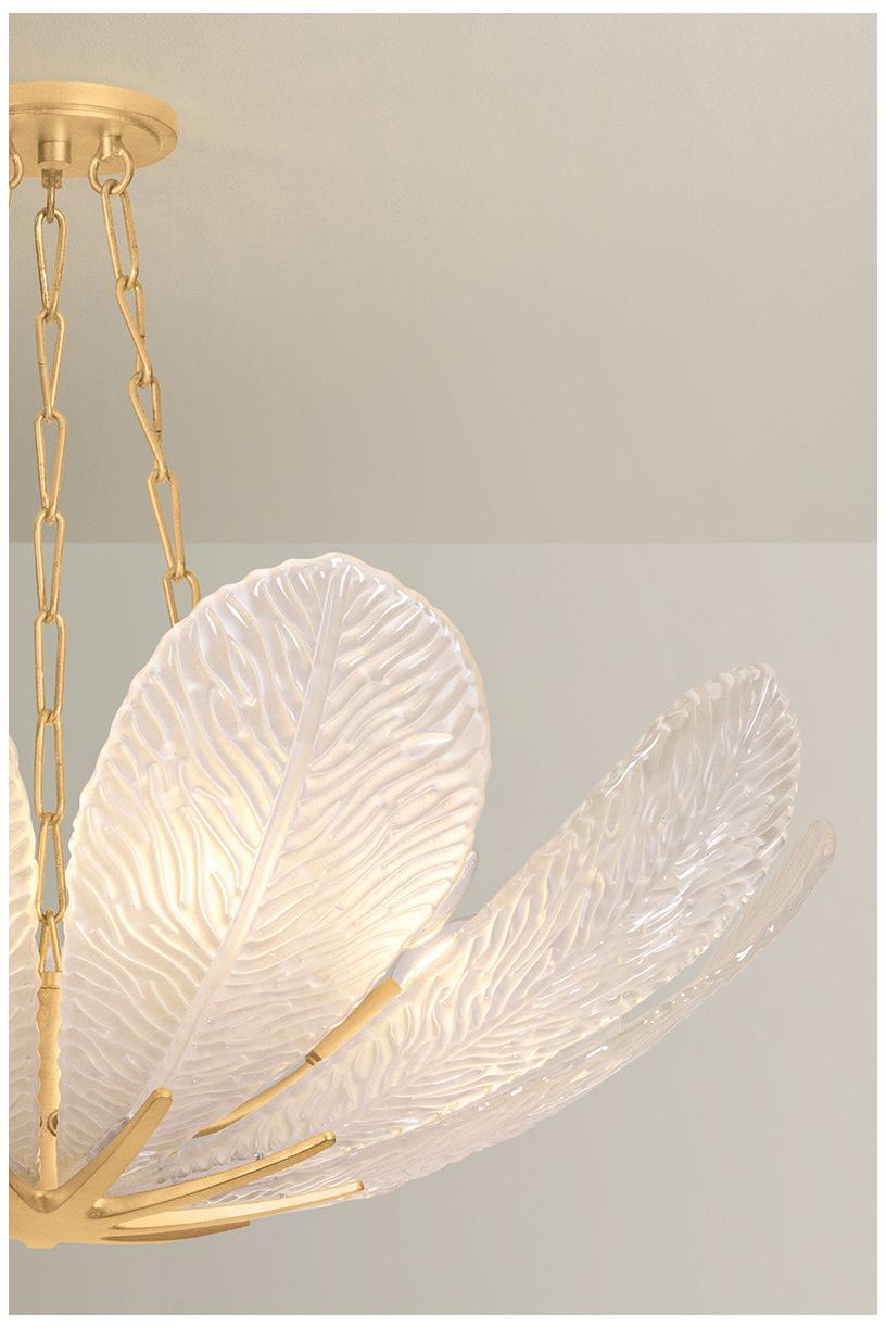 Image 3 Corbett Lighting Galena Chandelier Vintage Gold Leaf more views
