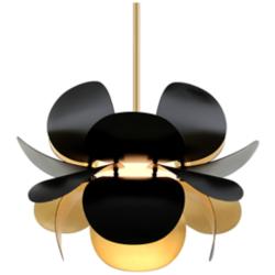 Corbett Lighting Ginger 1 Light Pendant Gold Leaf