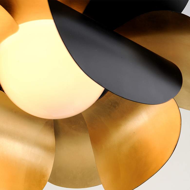 Image 2 Corbett Lighting Ginger 1 Light Pendant Gold Leaf more views