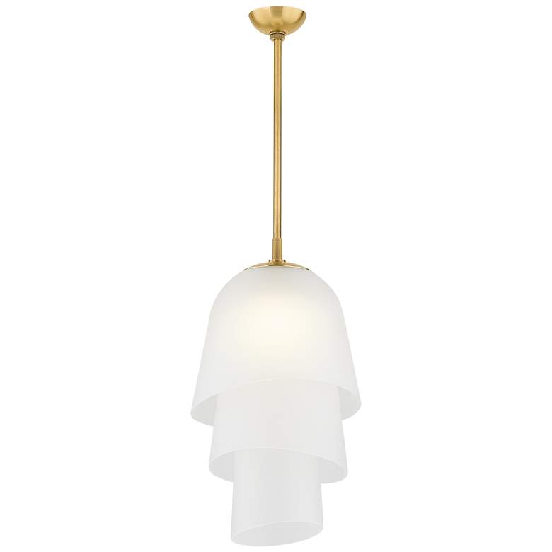 Image 1 Corbett Lighting Hela 13.75" 1 Lt. Vintage Brass Pendant