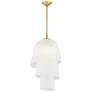 1_Corbett Lighting Hela 18" 1 Lt. Vintage Brass Pendant