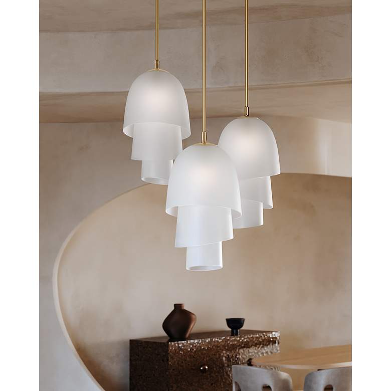 Image 3 Corbett Lighting Hela 18" 1 Lt. Vintage Brass Pendant more views