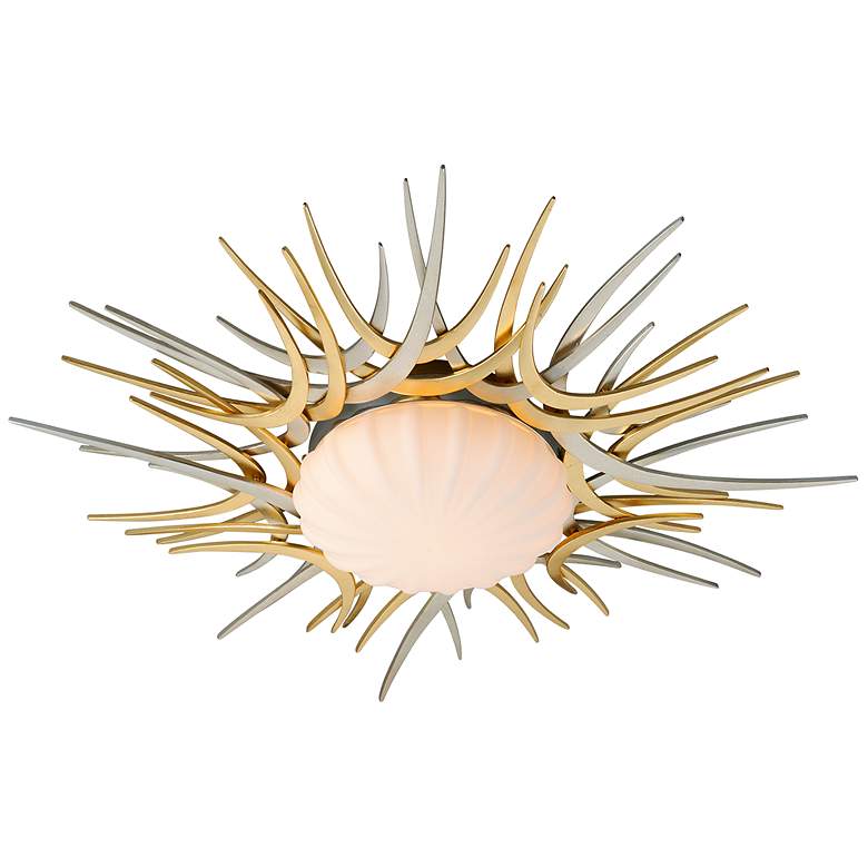 Image 1 Corbett Lighting Helios 5.5 Inch Flush Mount Hand-Crafted Iron