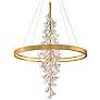 2_Corbett Lighting Jasmine 36" Wide LED Gold Leaf Flower Ring Chandelier