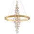 Corbett Lighting Jasmine 36" Wide LED Gold Leaf Flower Ring Chandelier