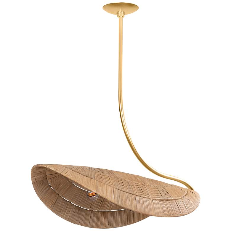 Image 3 Corbett Lighting Medea 40" 4 Lt. Gold Leaf Linear
