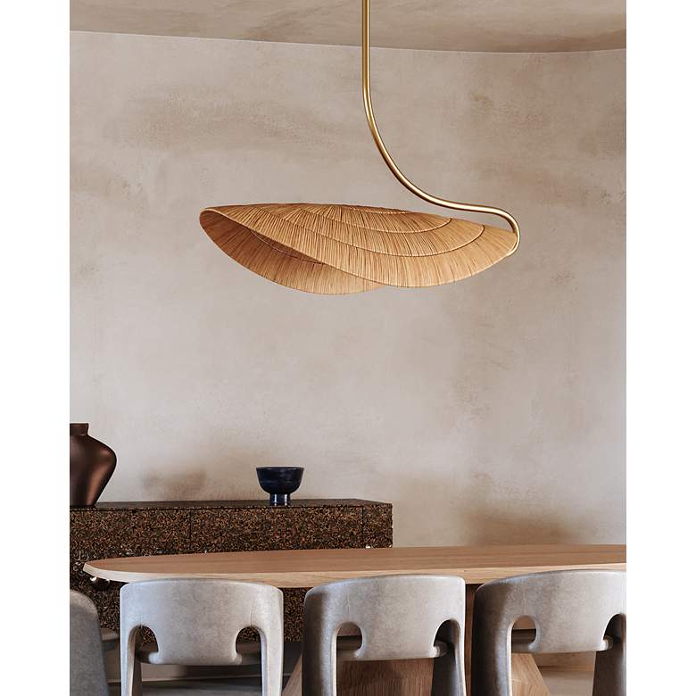 Image 5 Corbett Lighting Medea 40" 4 Lt. Gold Leaf Linear more views