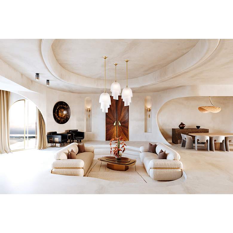 Image 6 Corbett Lighting Medea 40" 4 Lt. Gold Leaf Linear more views