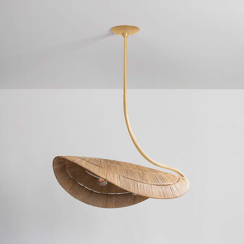 Image 7 Corbett Lighting Medea 40" 4 Lt. Gold Leaf Linear more views