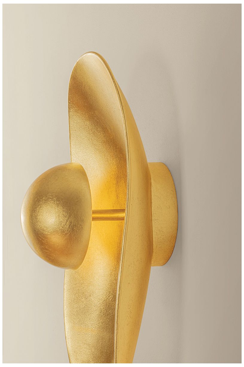 Image 6 Corbett Lighting Meena Wall Sconce Vintage Gold Leaf more views