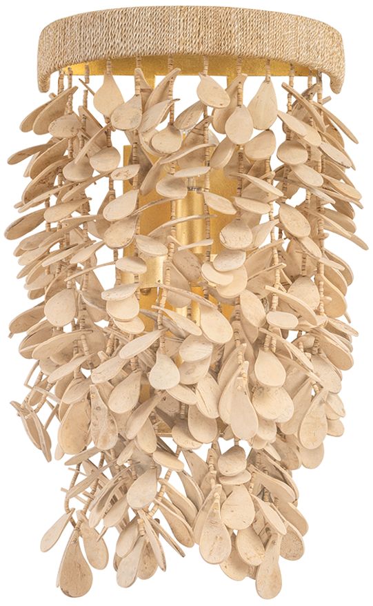 Image 2 Corbett Lighting Naxos Wall Sconce Vintage Gold Leaf