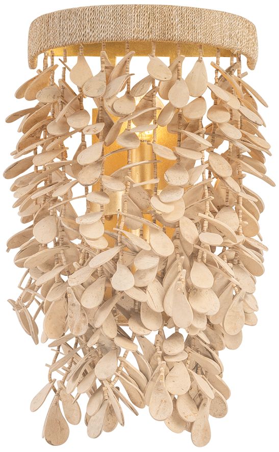 Image 3 Corbett Lighting Naxos Wall Sconce Vintage Gold Leaf more views