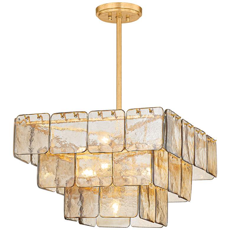 Image 1 Corbett Lighting Regal 24.5" 9 Lt. Vintage Gold Leaf Chandelier