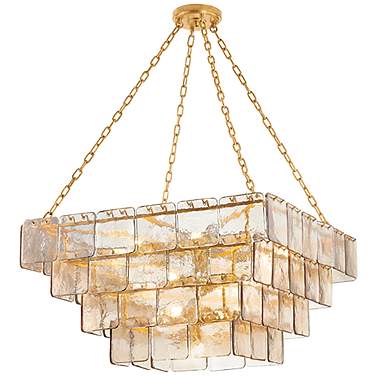 Corbett Lighting  Regal 36" 17 Lt. Vintage Gold Leaf Chandelier
