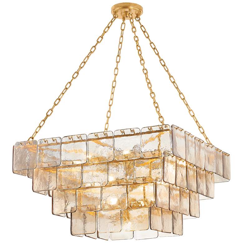 Image 1 Corbett Lighting Regal 36" 17 Lt. Vintage Gold Leaf Chandelier
