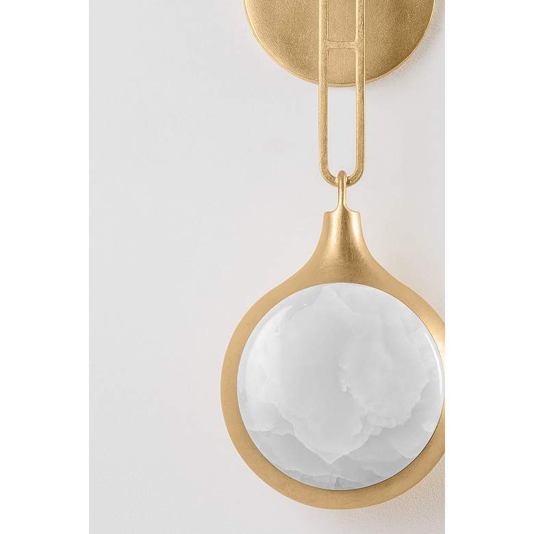 Image 2 Corbett Lighting Riviere 6" 1 Lt. Vintage Gold Leaf Wall Sconce more views