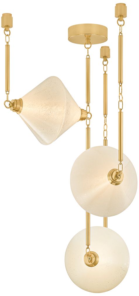 Corbett Lighting Solara Chandelier Vintage Polished Brass