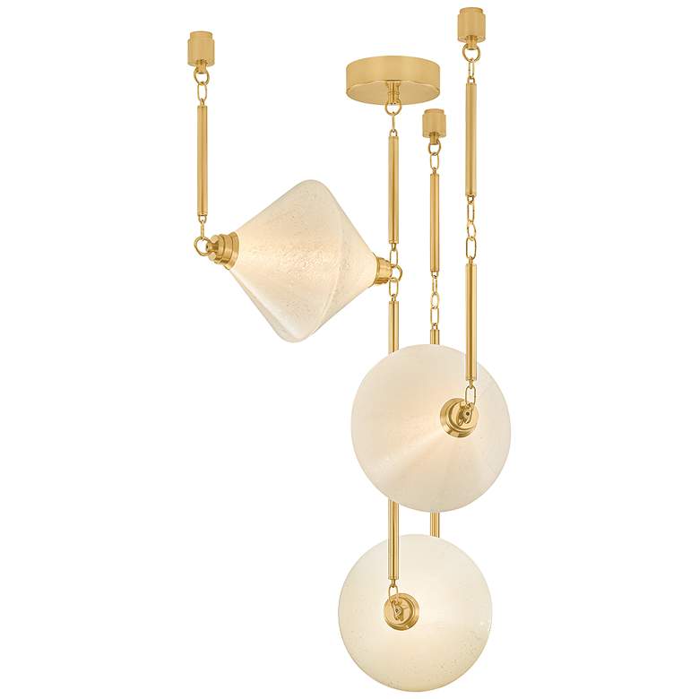 Image 1 Corbett Lighting Solara Chandelier Vintage Polished Brass