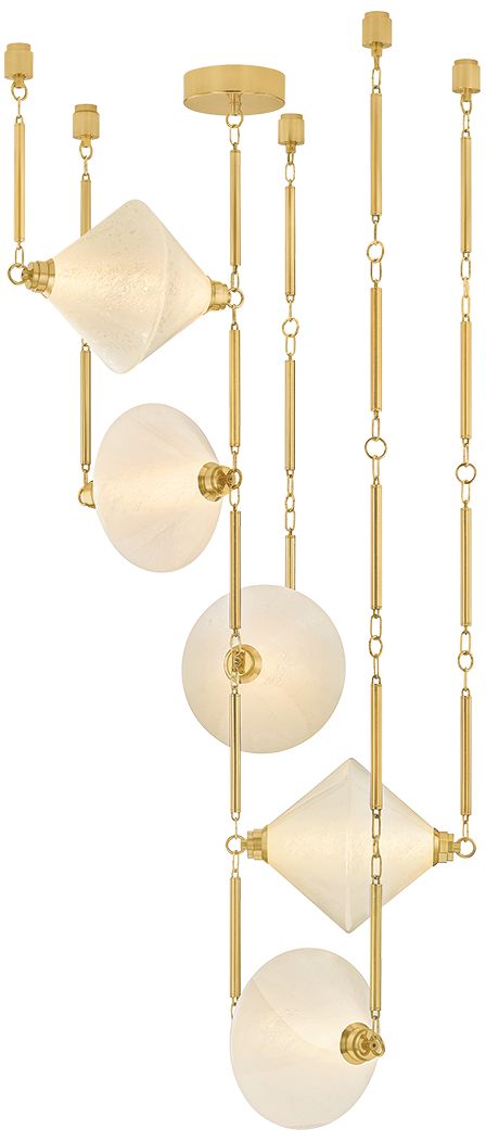 Corbett Lighting Solara Chandelier Vintage Polished Brass