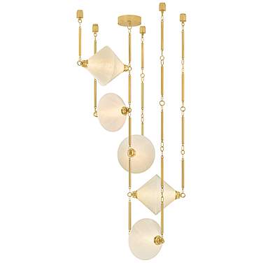 Corbett Lighting Solara Chandelier Vintage Polished Brass