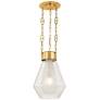 2_Corbett Lighting Tragus 14" 1 Lt. Vintage Brass Pendant