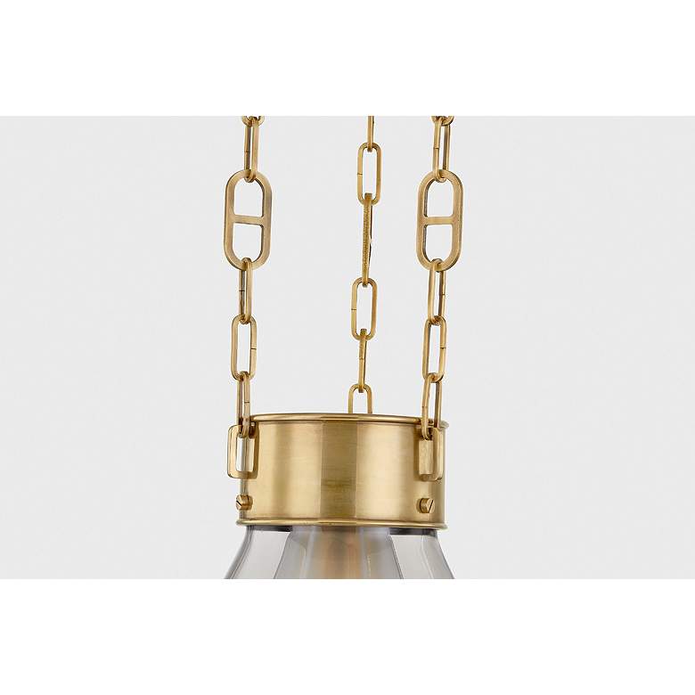 Image 4 Corbett Lighting Tragus 14" 1 Lt. Vintage Brass Pendant more views