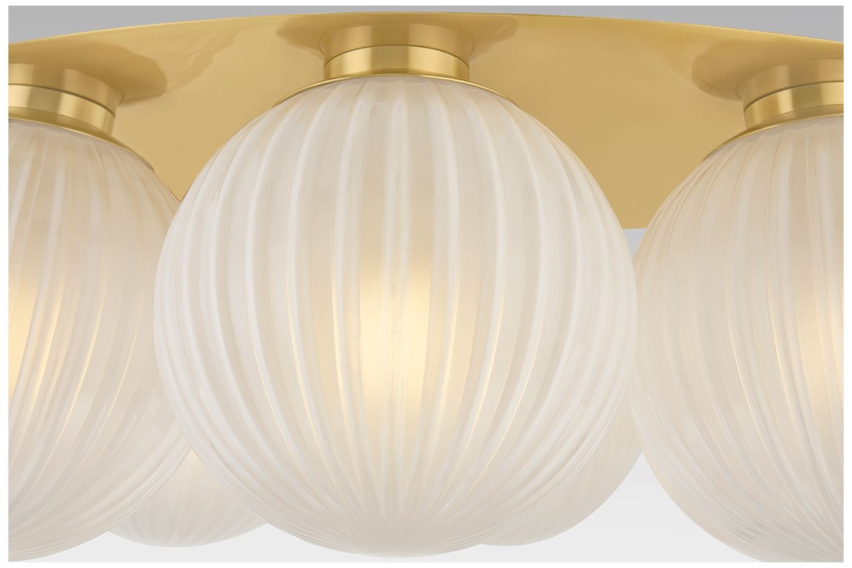 Image 4 Corbett Lighting Vernazza Flush Mount Vintage Polished Brass more views